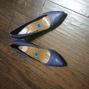 Calvin Klein Jeans Blue Leather Heels